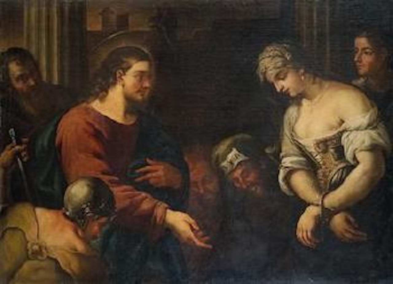 Christ and the Adulteress by Neapolitan School