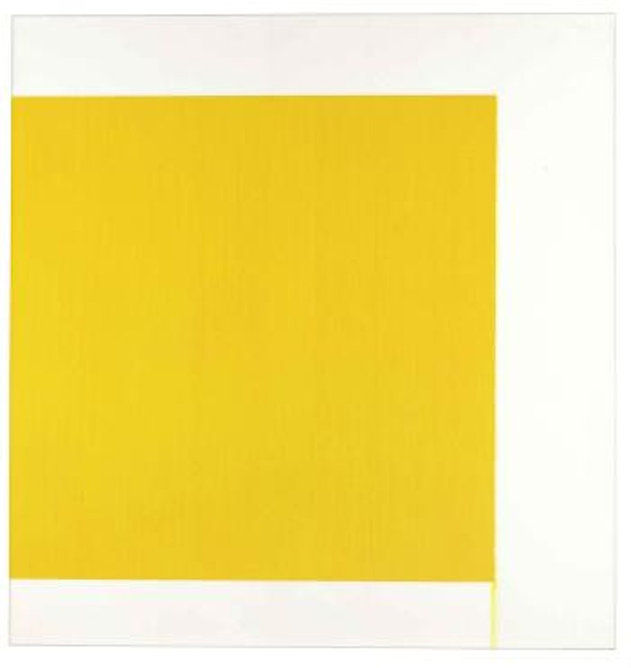 Exposed painting Yellow Green deep by Callum Innes