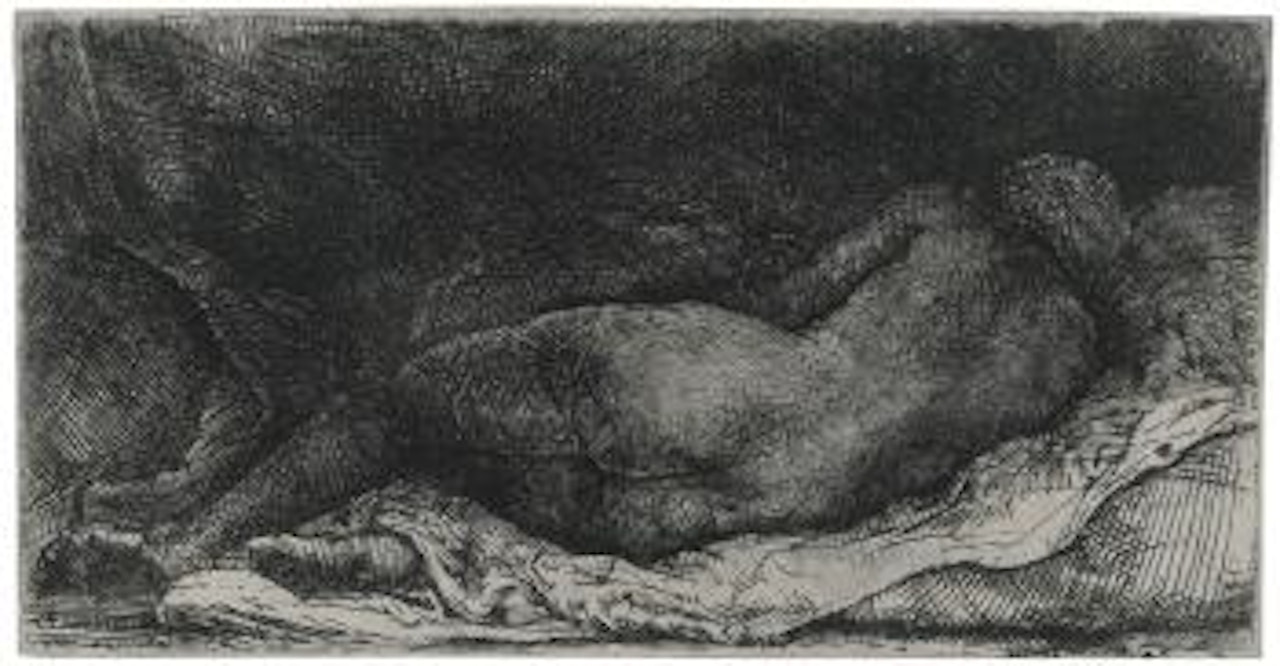 Reclining Female Nude ('La Negresse Couché') (B., Holl. 205; New Holl. 308; H. 299) by Attributed to Rembrandt Harmensz van Rijn