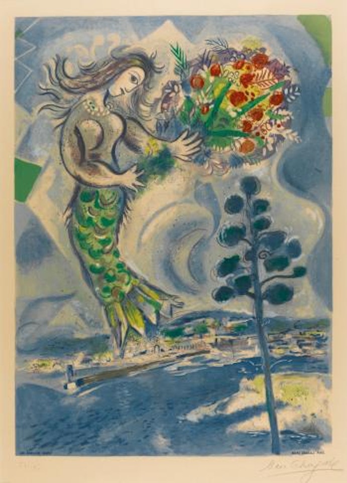 Siren with Pine (M. Cs 35) by Marc Chagall by Charles Sorlier