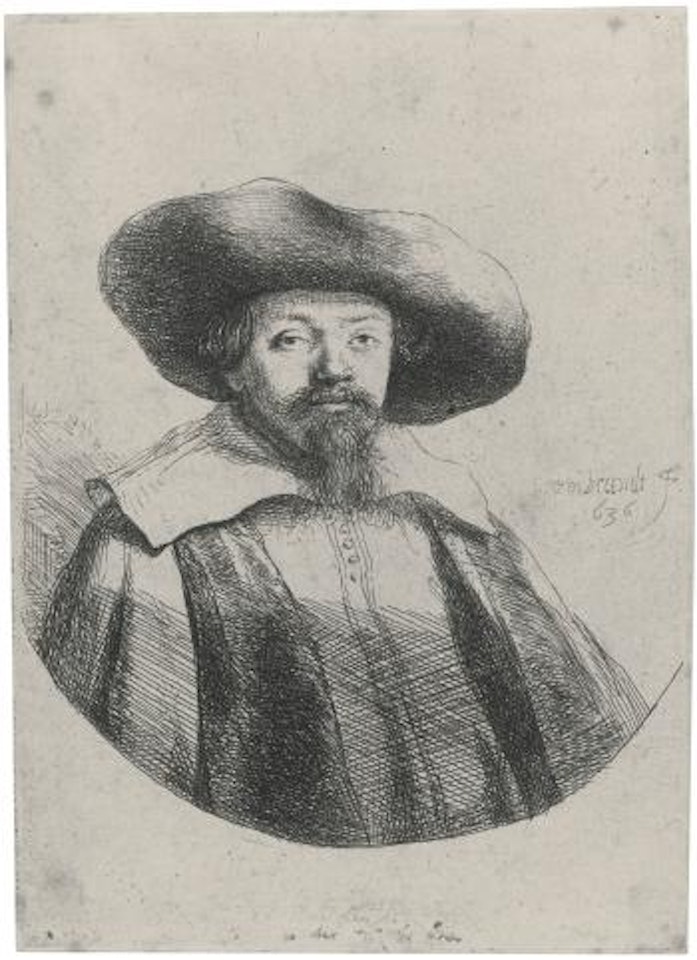 Manasseh Ben Israel (B., Holl. 269; New Holl. 156; H. 146) by Attributed to Rembrandt Harmensz van Rijn