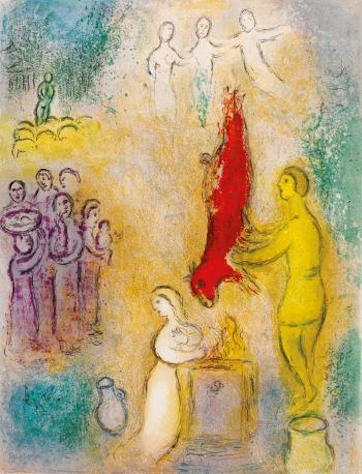 Sacrifices Made To The Nymphs (Mourlot 330) by Marc Chagall
