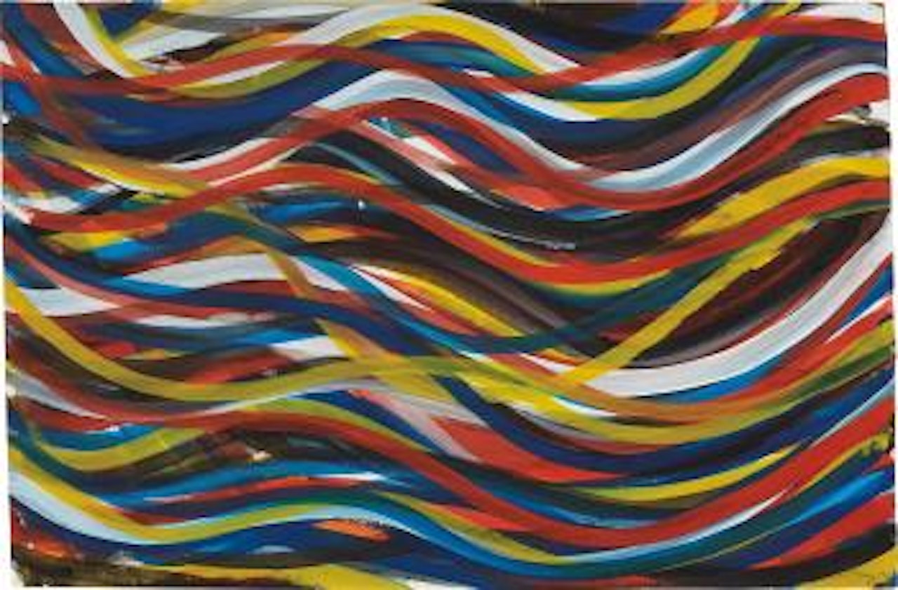 Wavy Brushstrokes, 1995 by Sol LeWitt