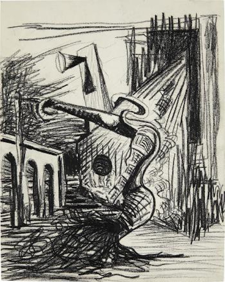 Untitled (Landscape with Figure), circa 1984 by George Condo