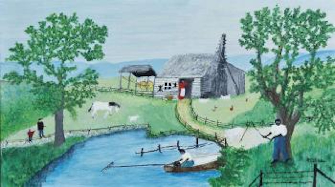 Old Darkey Cabin by Grandma Moses