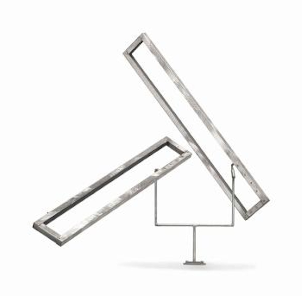 Two Open Rectangles Excentric by George Rickey