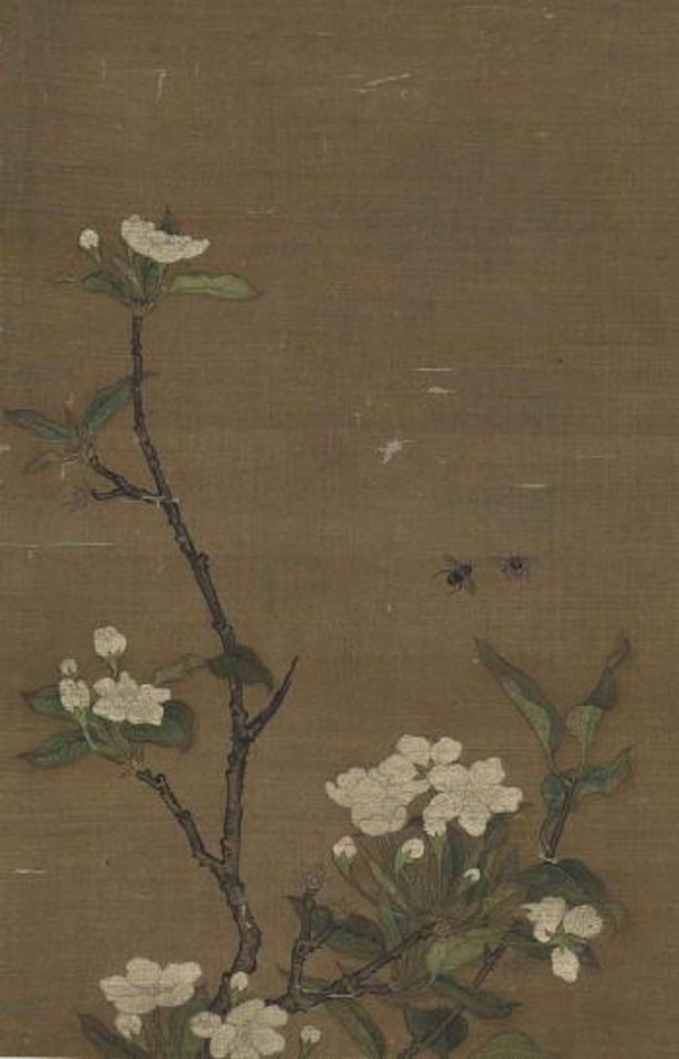 Pear blossoms and Bees by Chinese School