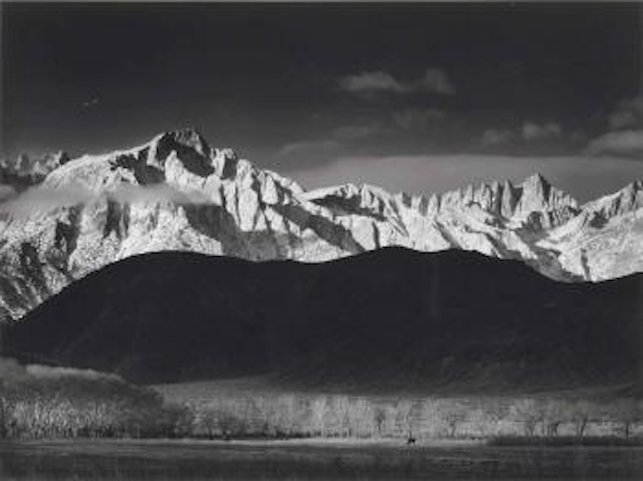 Winter Sunrise, Sierra Nevada from Lone Pine California, 1944 by Ansel Adams