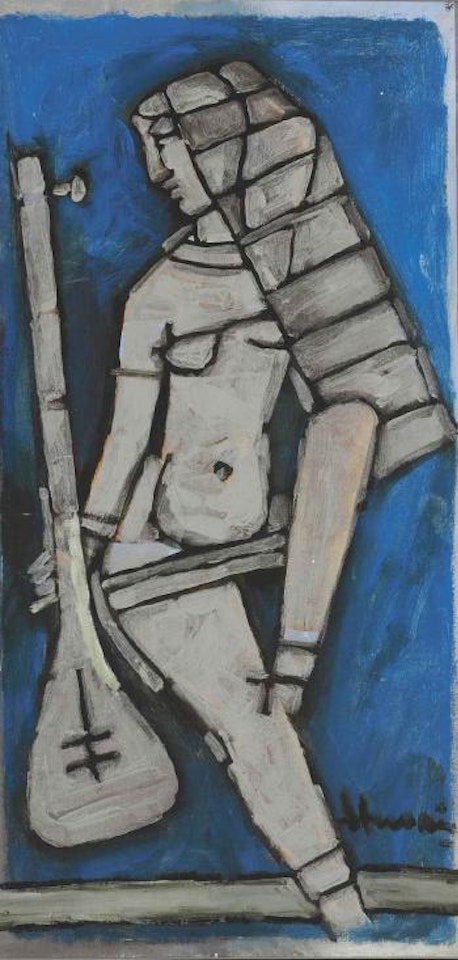 Untitled (Saraswati) by M.F. Husain