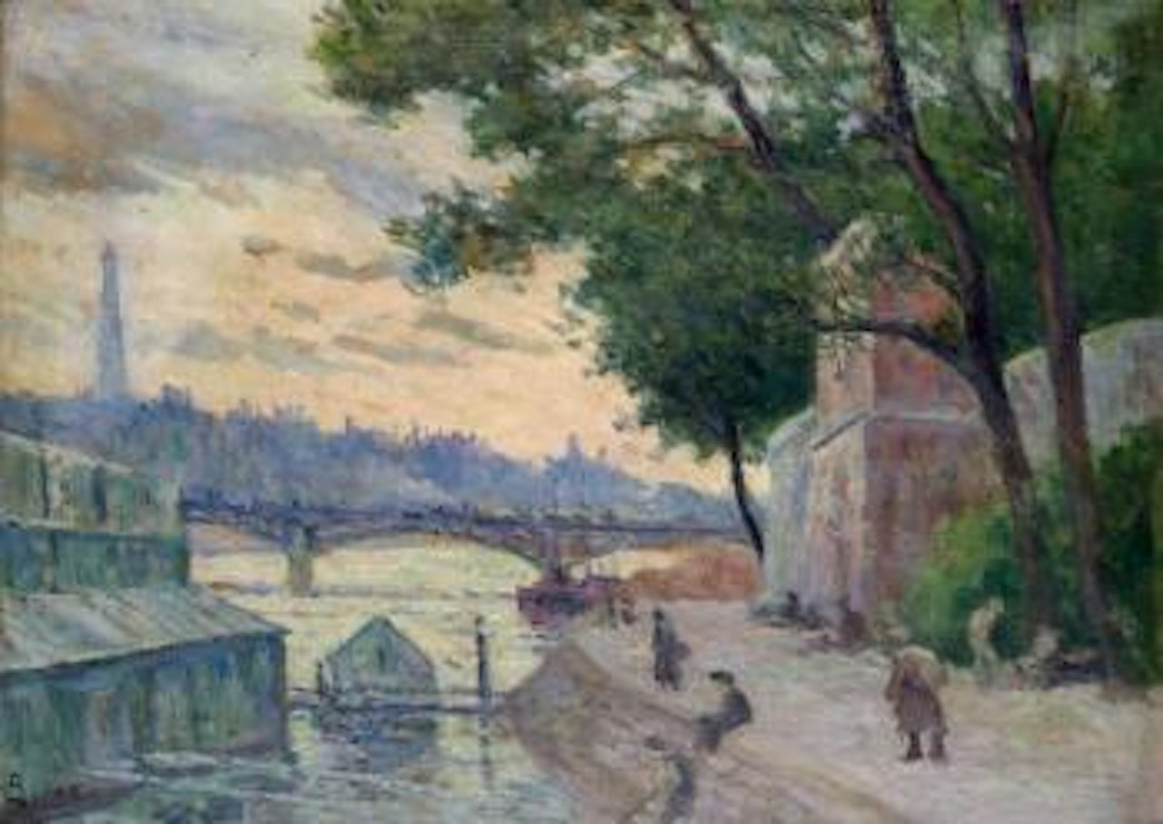 Les quais à Paris by Maximilien Luce