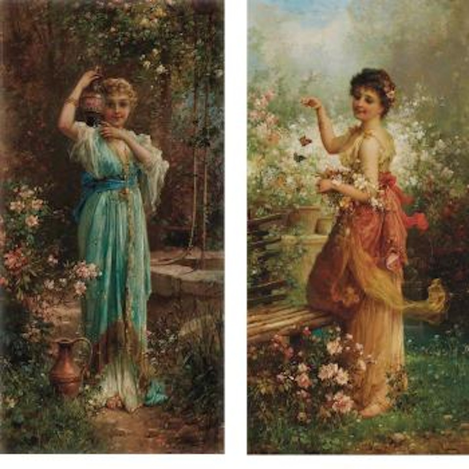 Fluttering Butterflies and Return from the Well: Two by Hans Zatzka