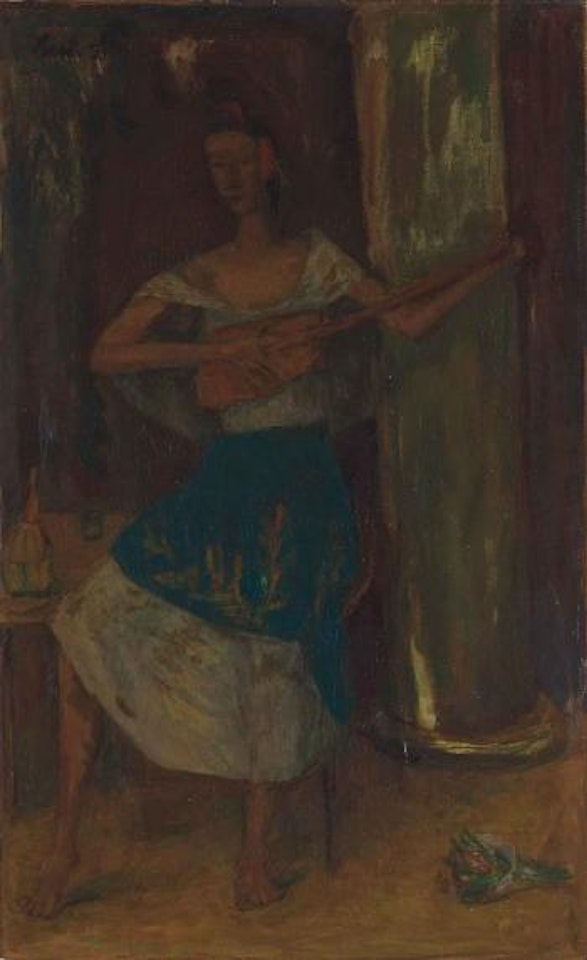 La Guitariste, 1950 by Rene Auberjonois