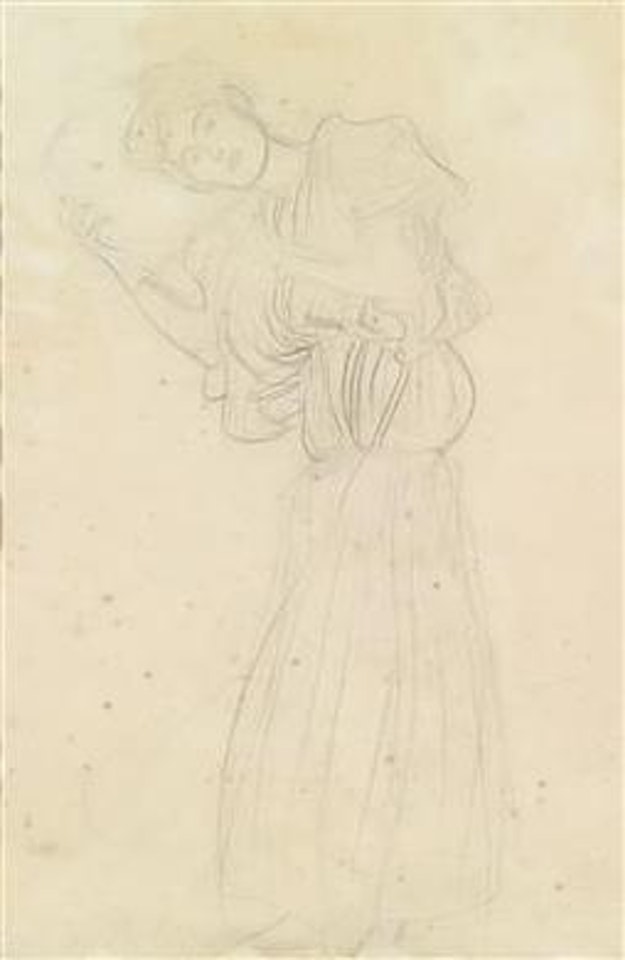 Woman holding an Object (a Heart) by Gustav Klimt