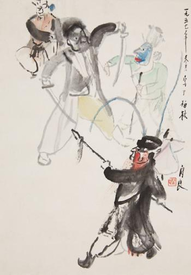 Four Peking opera Actors by Guan Liang