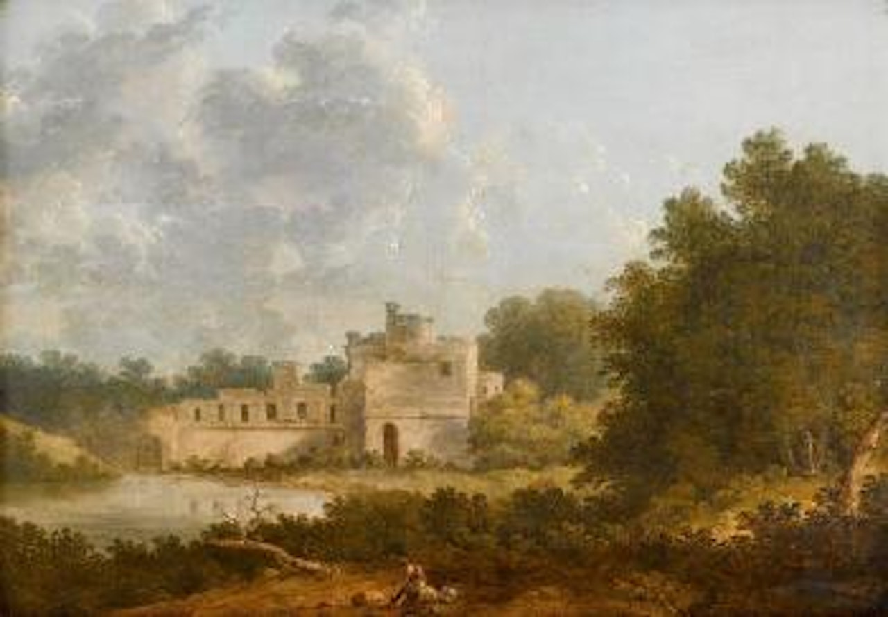 Landscape with castle by Thomas Doughty
