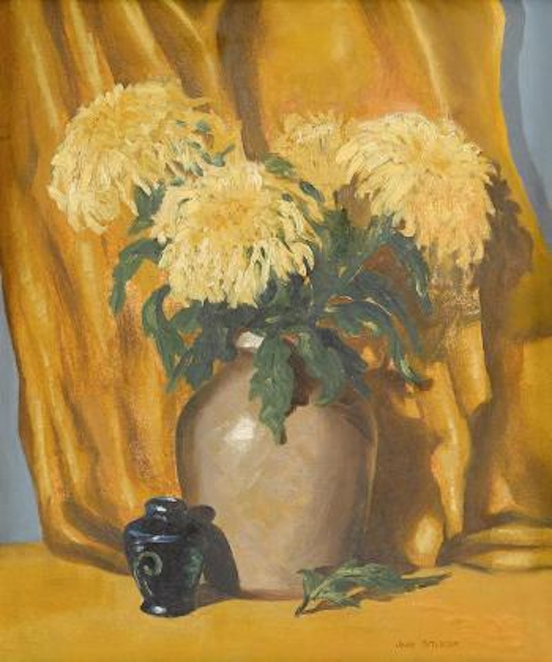 Flowers in a pot by Jane Peterson