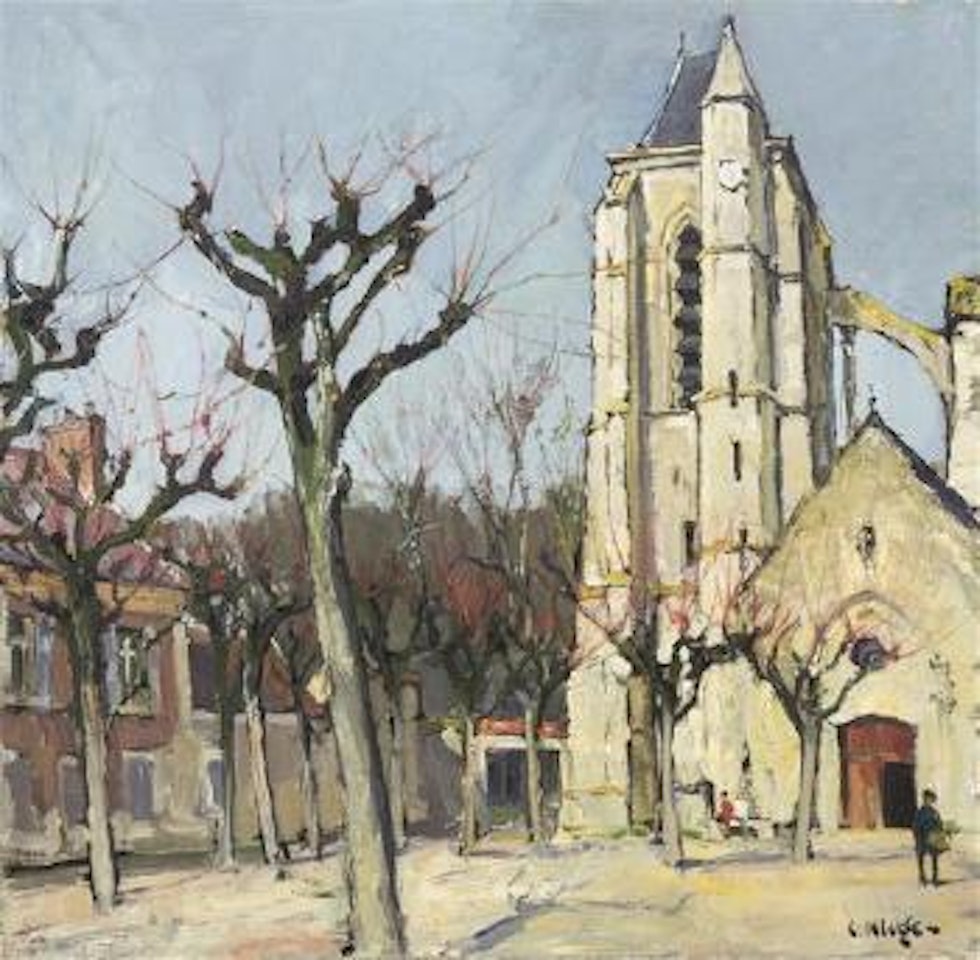 A Church Courtyard by Constantin Kluge