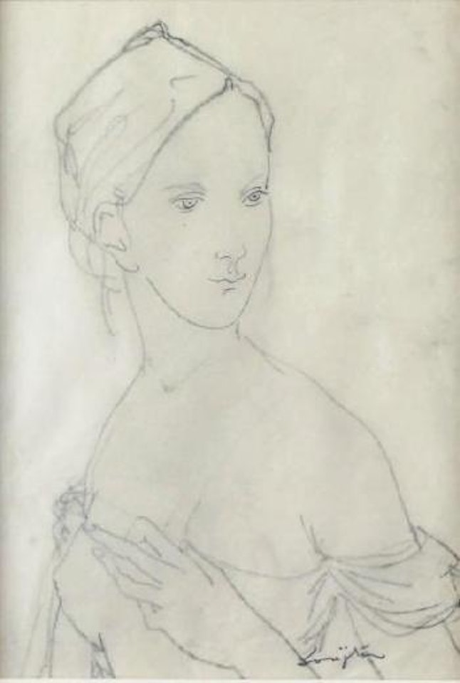 Portrait de jeune fille by Leonard Tsuguharu Foujita