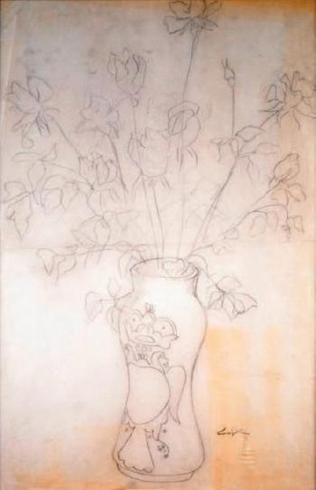 Vase de fleurs by Leonard Tsuguharu Foujita