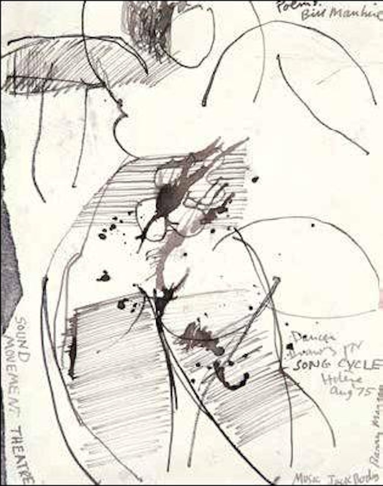 Dancer Drawing for Song Cycle by Ralph Hotere