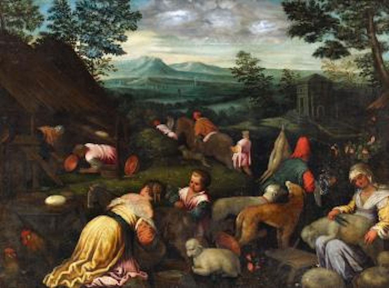 Sheep Shearing by Leandro Bassano