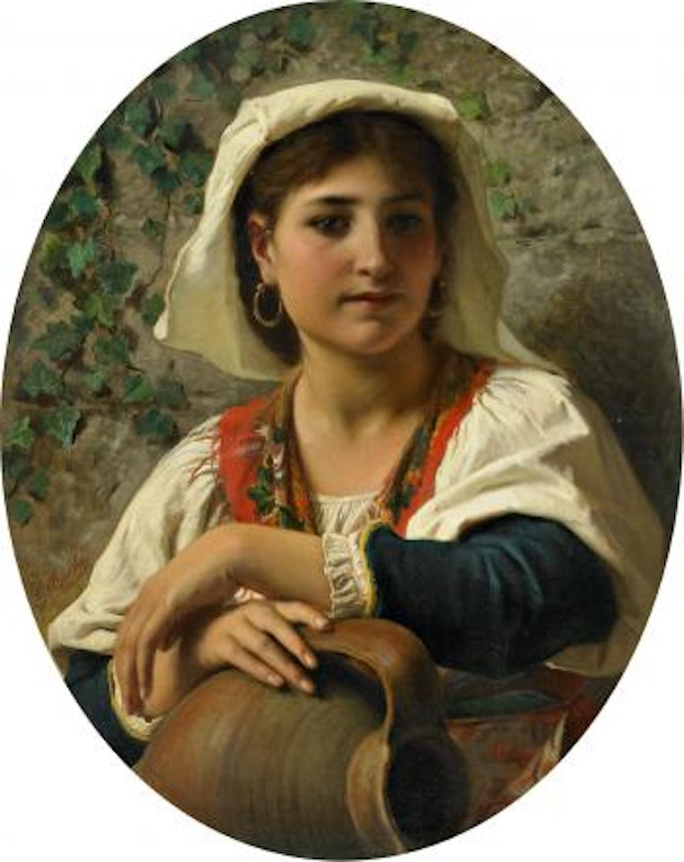 Portrait of a Young Italian Woman by Luigi Bechi