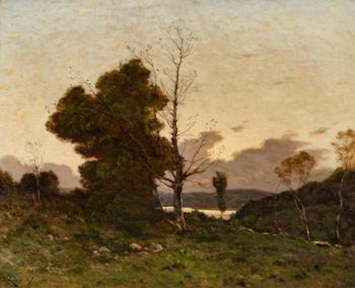 Riverscape at Sunset by Henri Harpignies