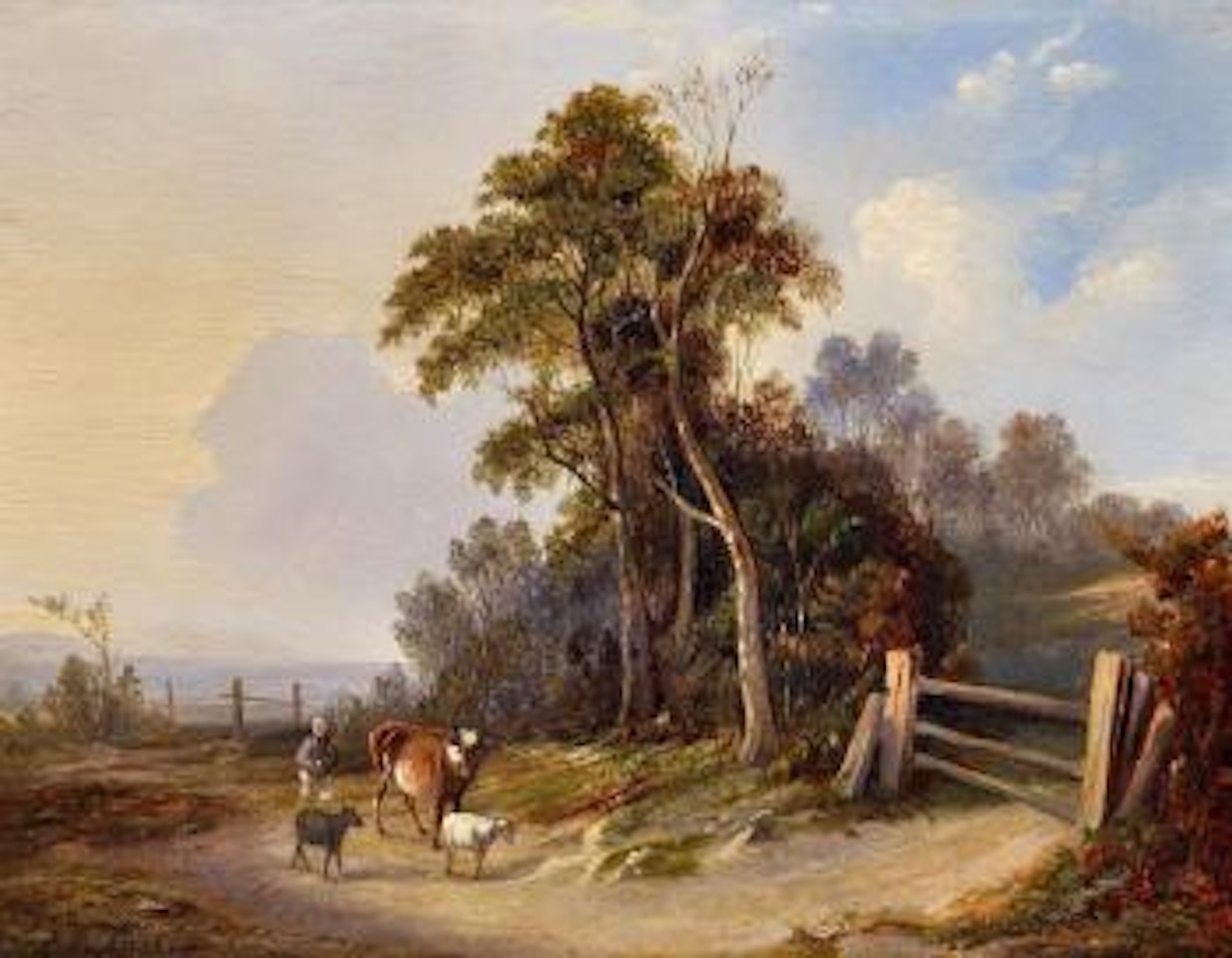 American Landscape with Shepherds (Hudson Valley) by Jasper Francis Cropsey