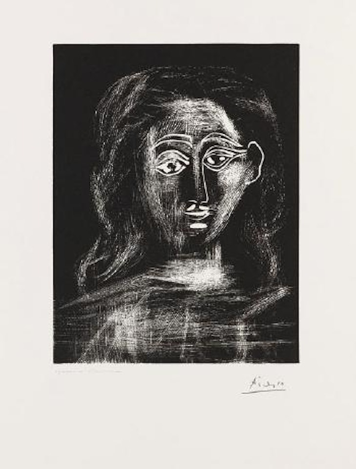 Jacqueline aux cheveux flous, en buste (Buste de Femme) by Pablo Picasso