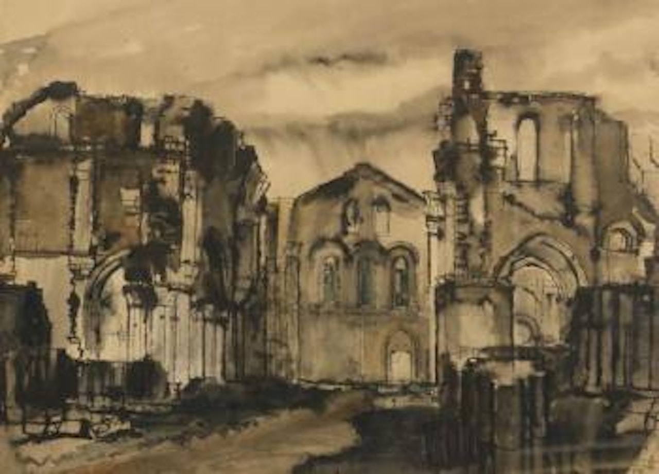 Orval Ruins by Paul Delvaux