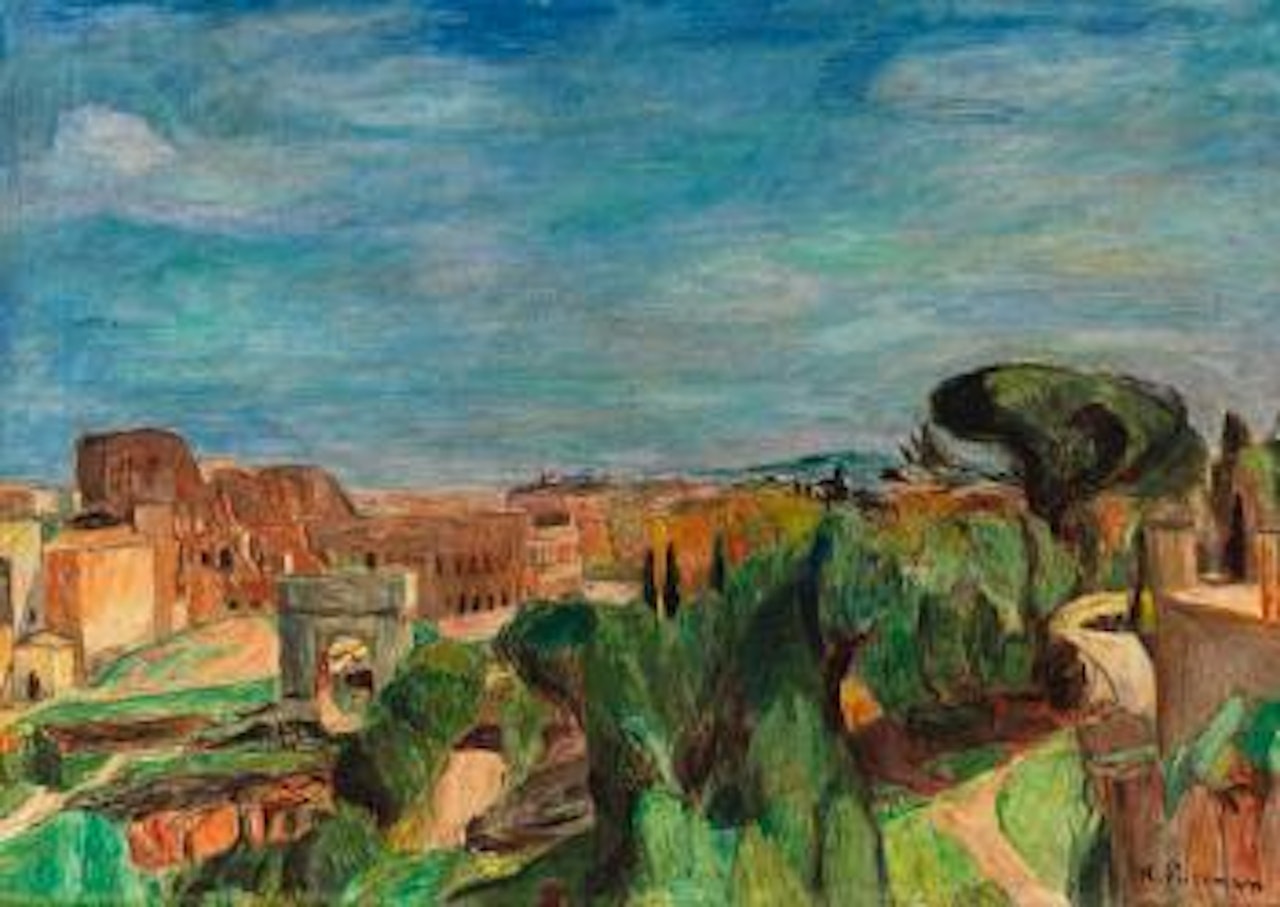Blick auf das Kolosseum in Rom by Hans Purrmann