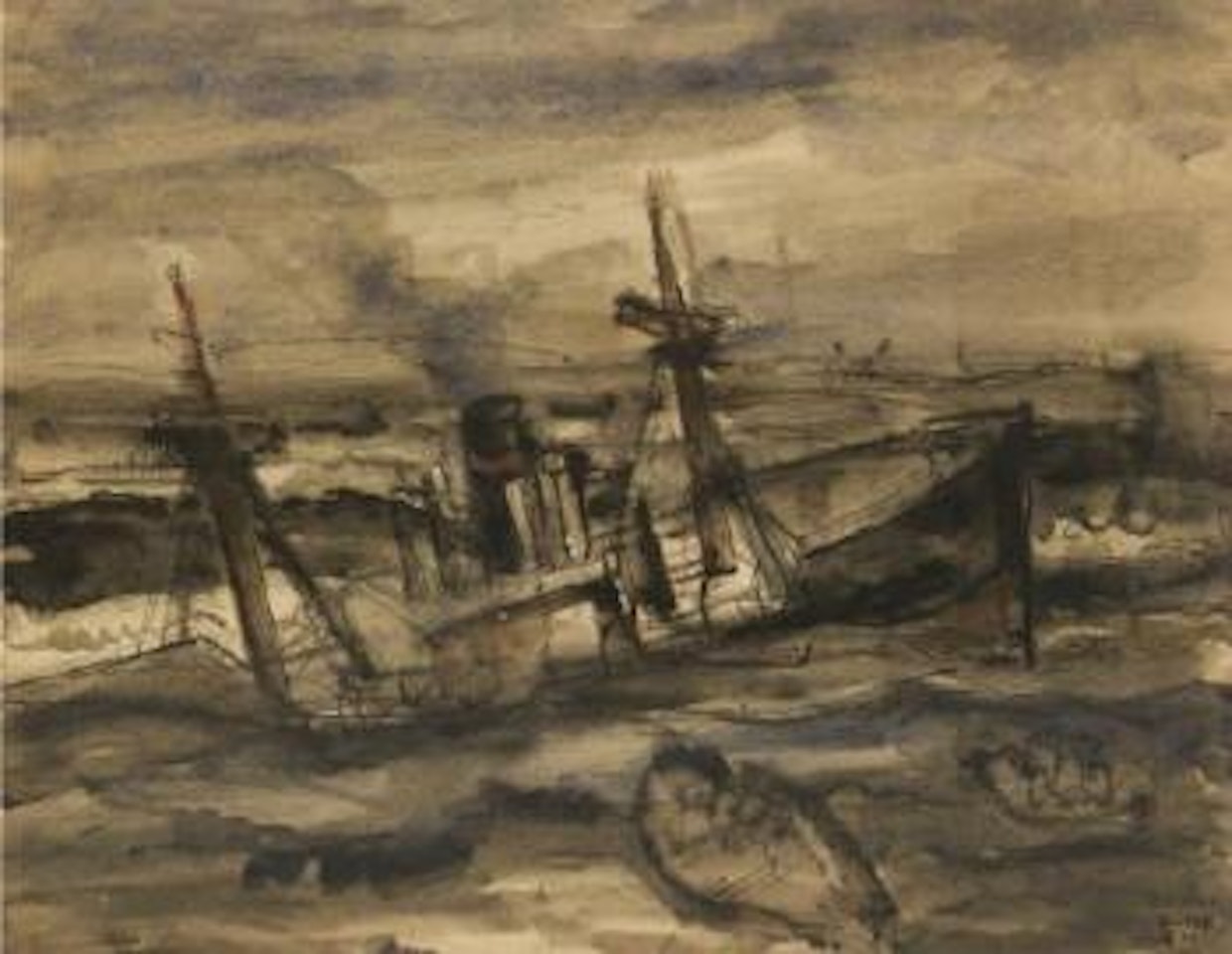 Sinking Ship by Paul Delvaux