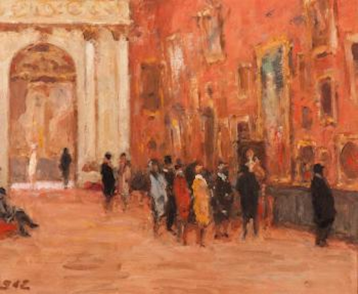 La Grande Galerie, Musée du Louvre by Georges d’Espagnat