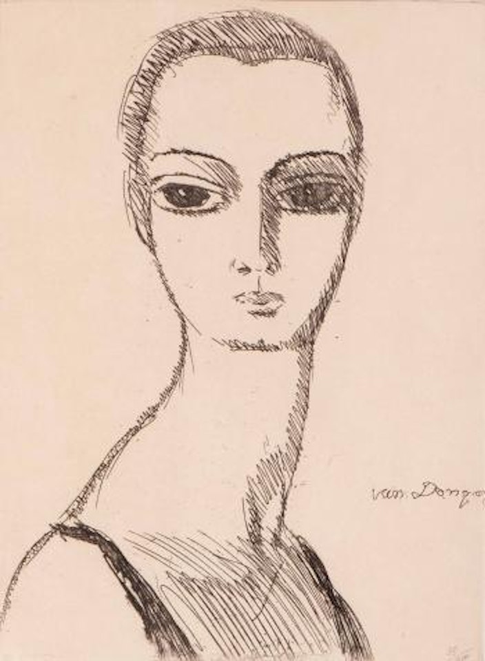Girl with swan neck by Kees van Dongen