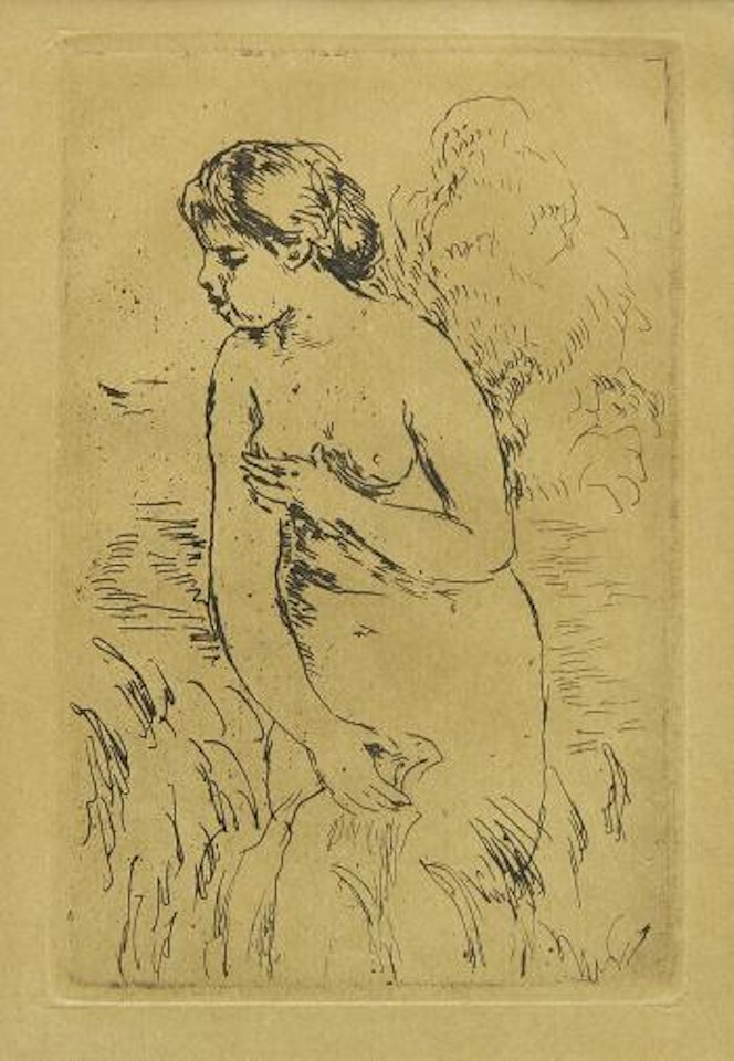 Baigneuse debout a mi-jambes by Pierre-Auguste Renoir