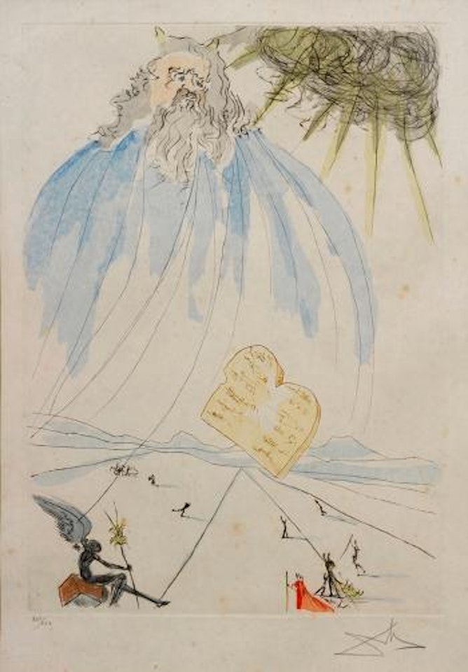 Moses (from Our Historical Heritage, suite of 11) by Salvador Dali