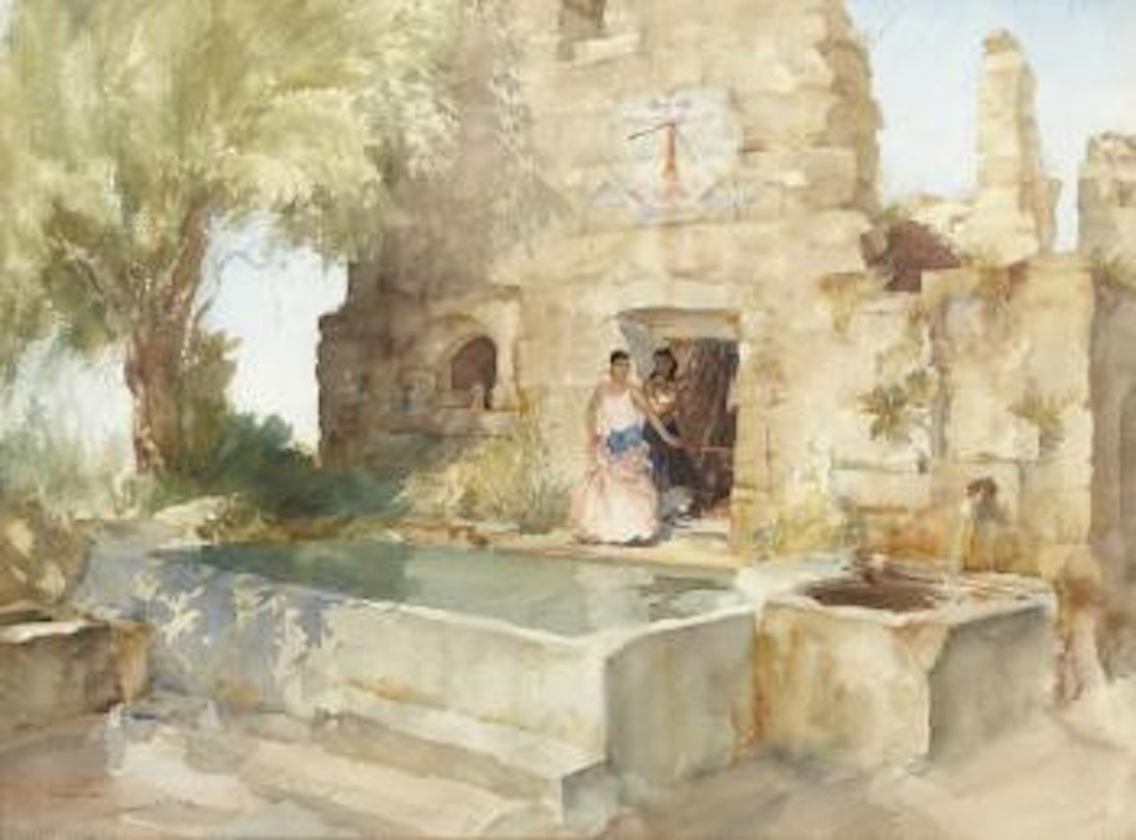 Under the sundial, Cobonne by William Russell Flint