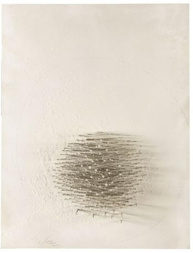 Hommage à Fontana I by Günther Uecker