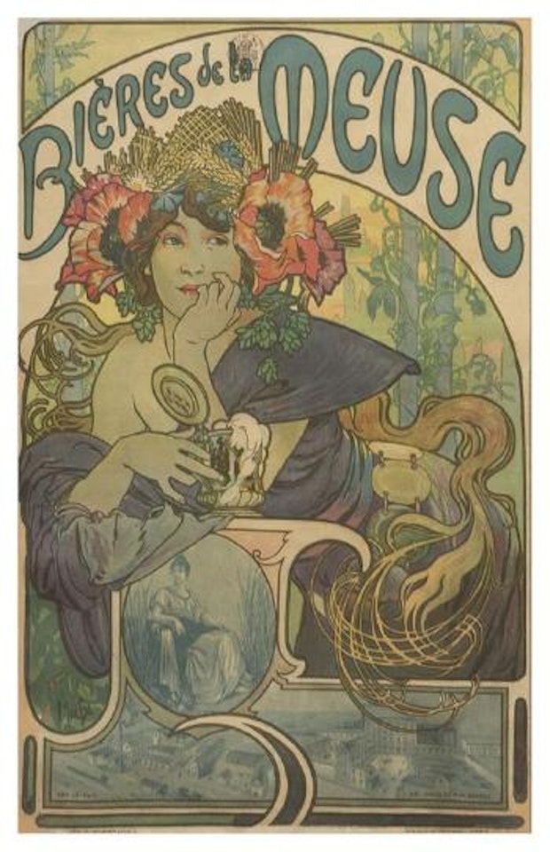 Bieres de la Meuse by Alphonse Mucha