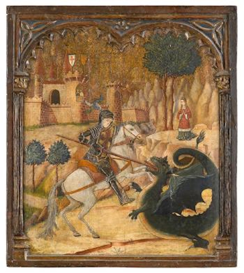 St. George and the dragon by Spanish School