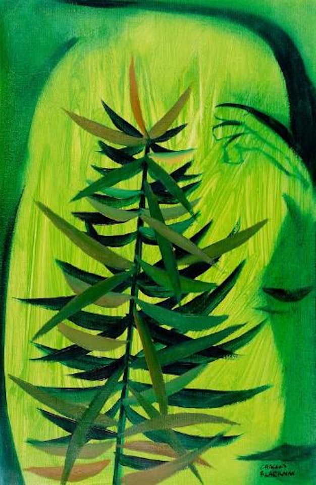 Hand and plant by Charles Blackman