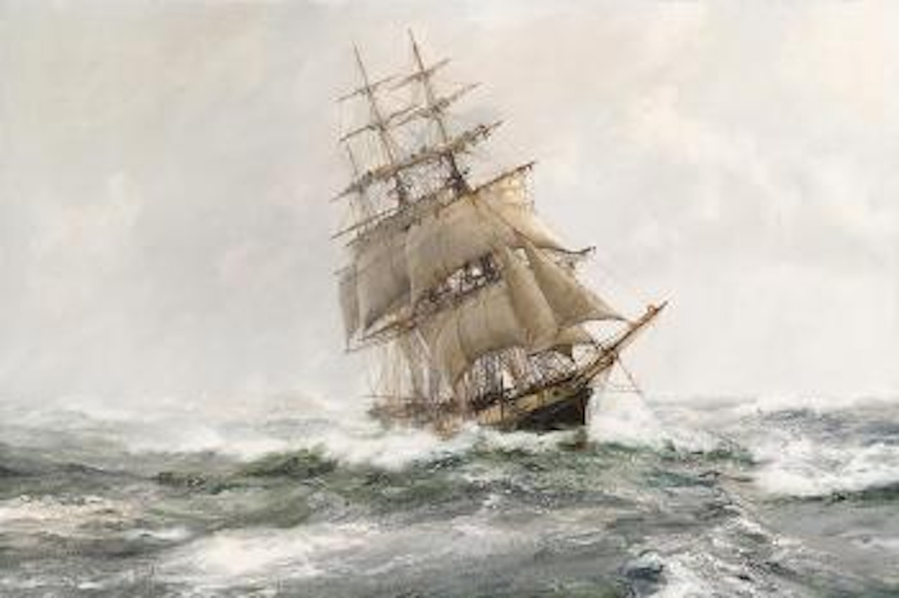 White Squall - Clipper Ship Ann Mckim by Montague Dawson