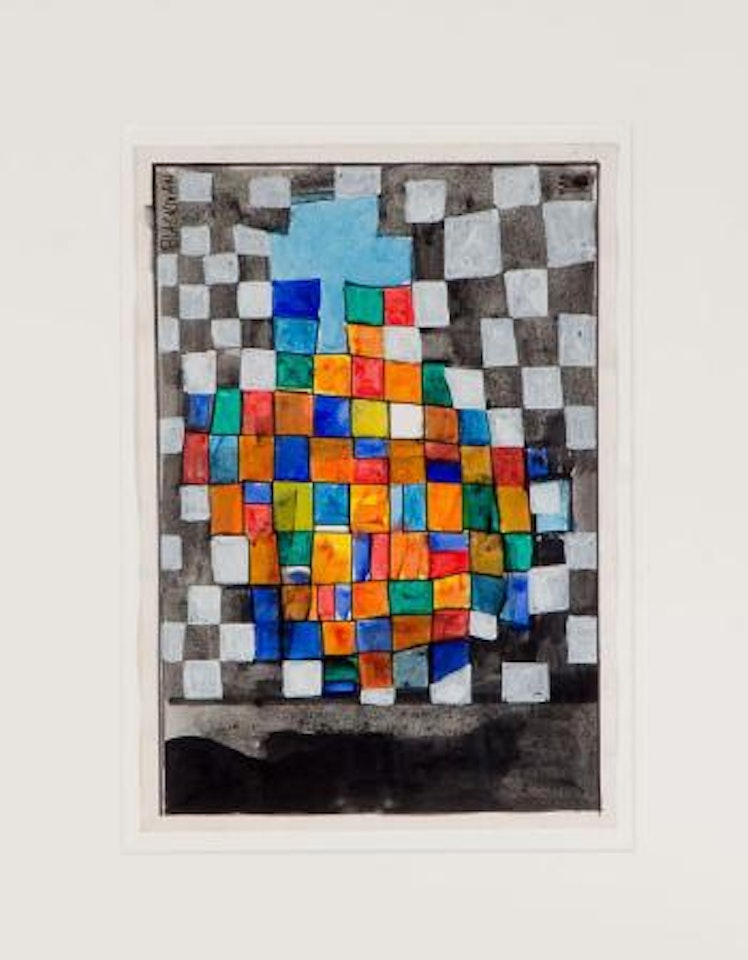 Chequered cloth by Charles Blackman