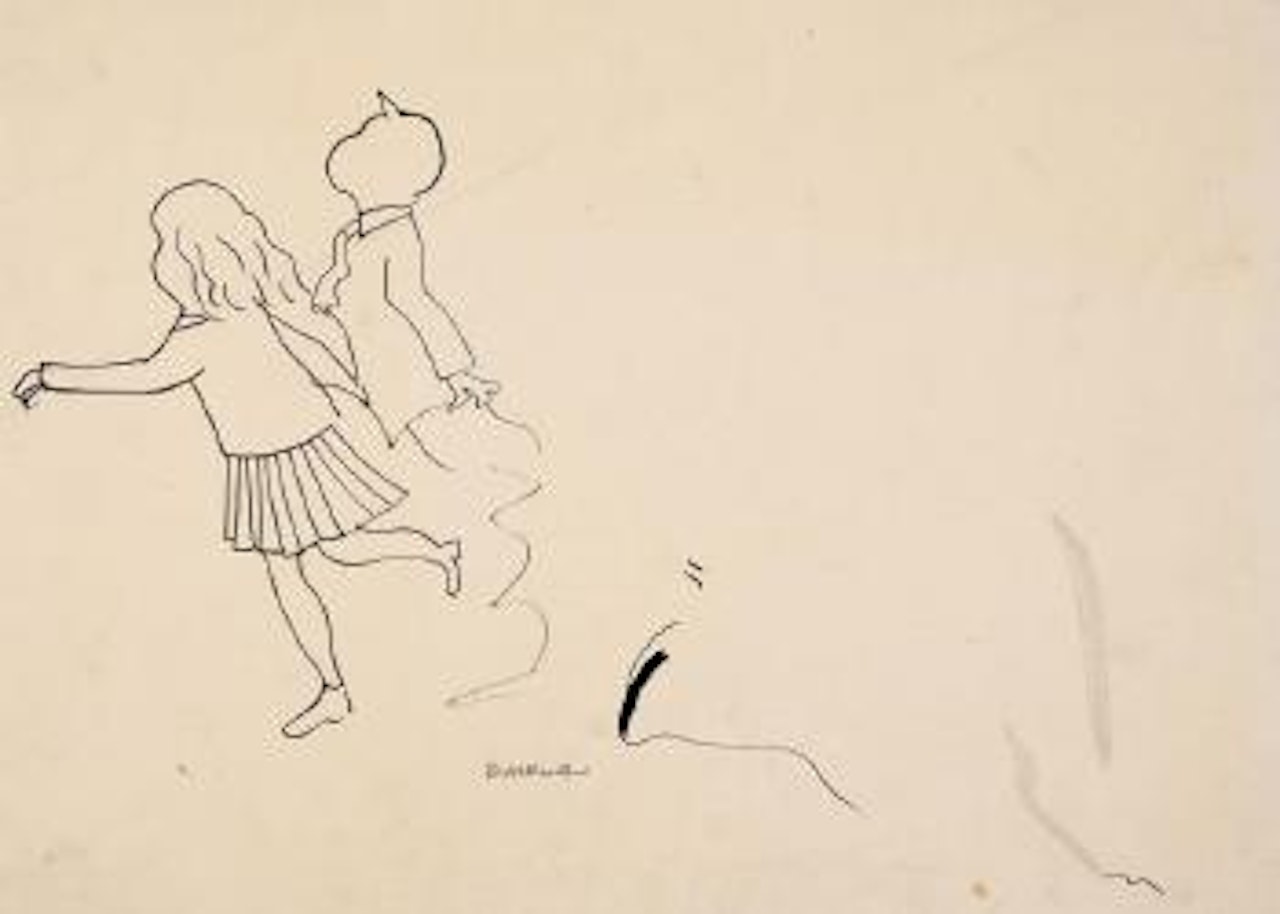 Children running by Charles Blackman