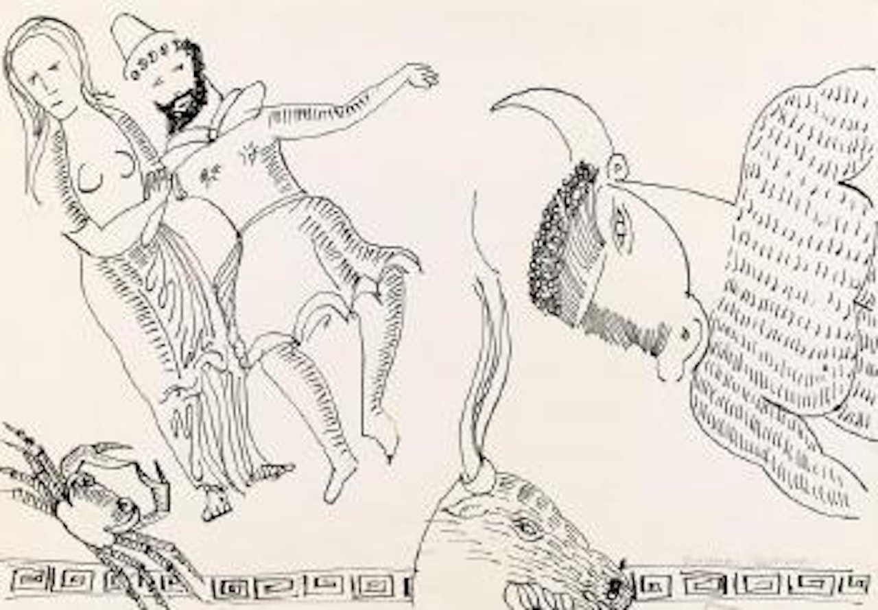 Minotaur and friends by Charles Blackman