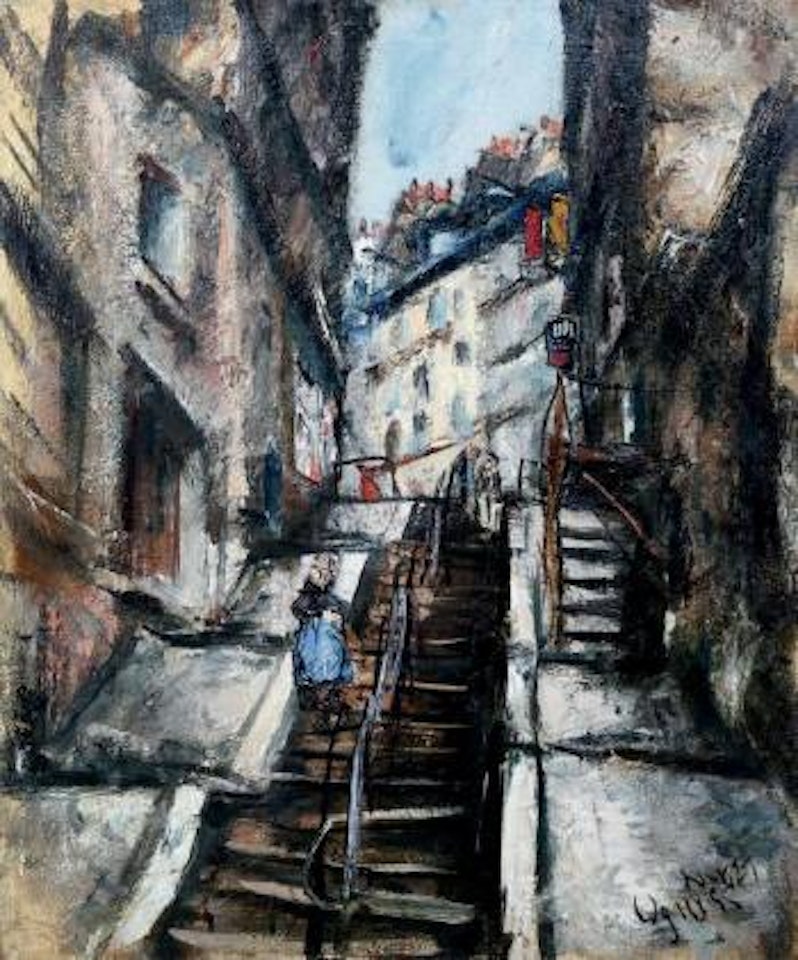 Escaliers des abesses à Montmartre by Takanori Oguiss