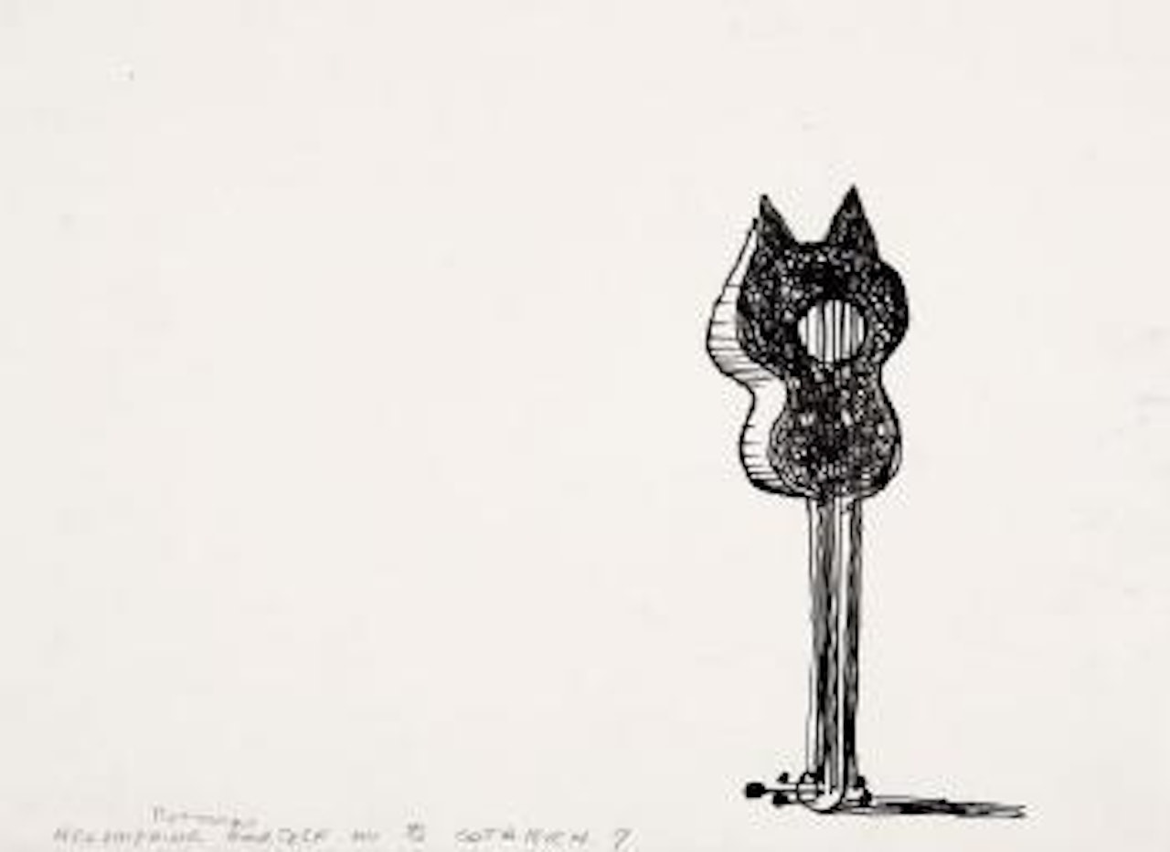 Accompaning (sic) herself on the catarrh by Charles Blackman