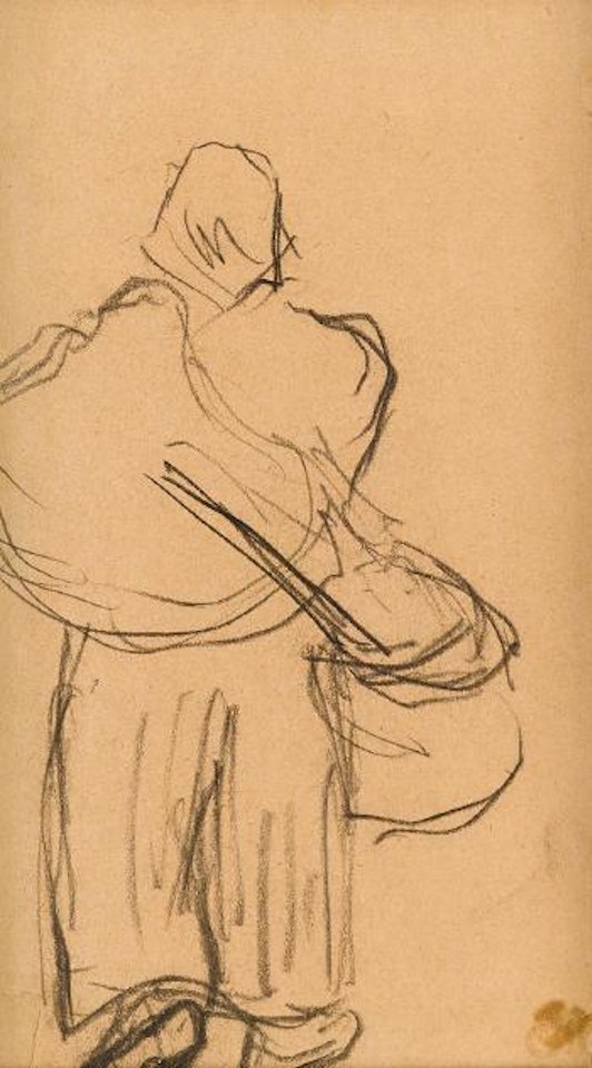 Étude des figures: femme avec corbeille by Camille Pissarro