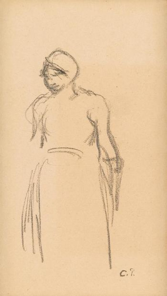 Études des figures: femme debout by Camille Pissarro