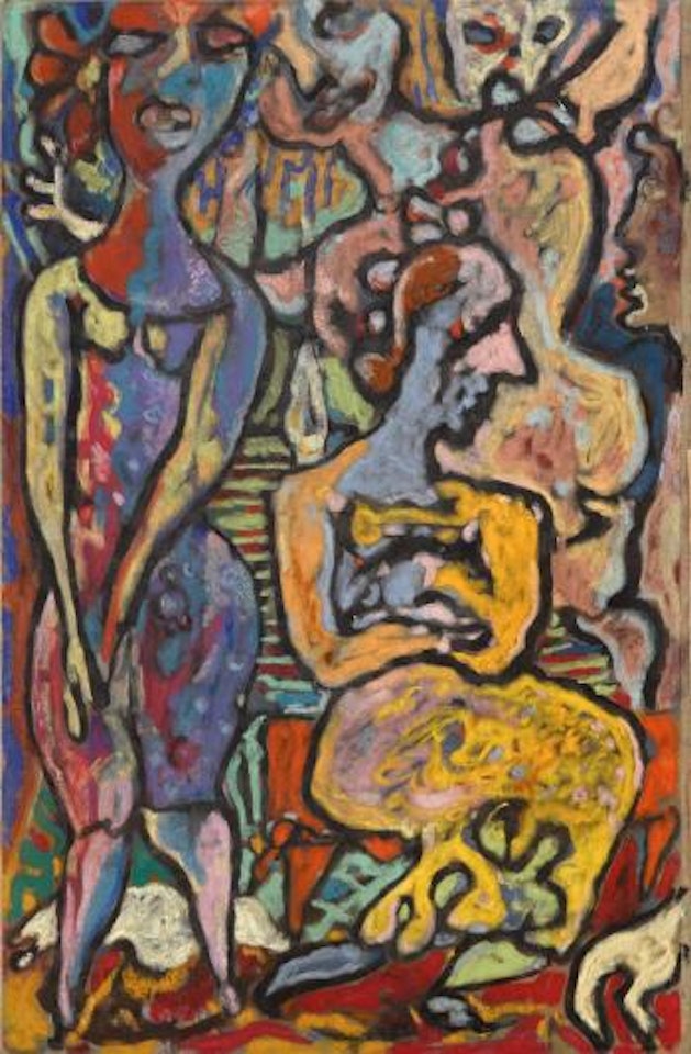 Untitled (abstract figures) by René Portocarrero